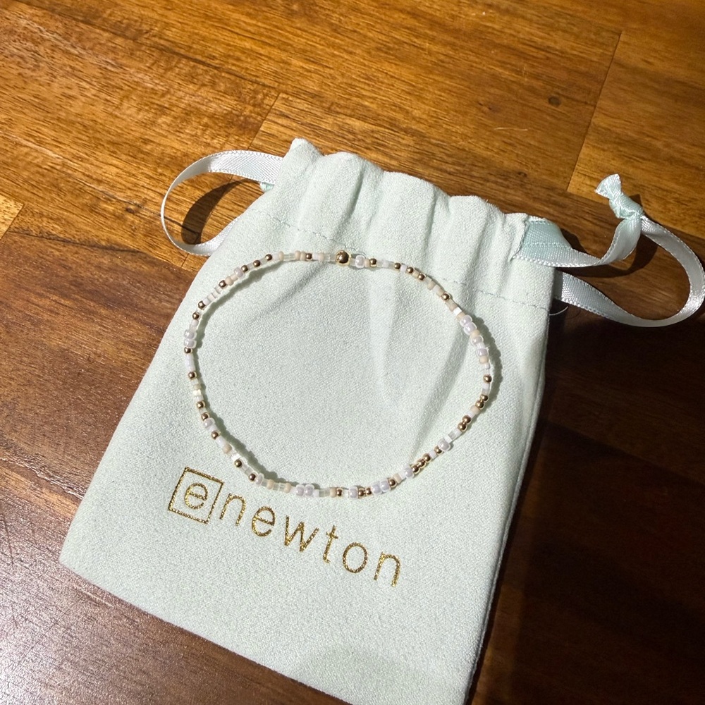Newton Gold and Cream Beaded Bracelet